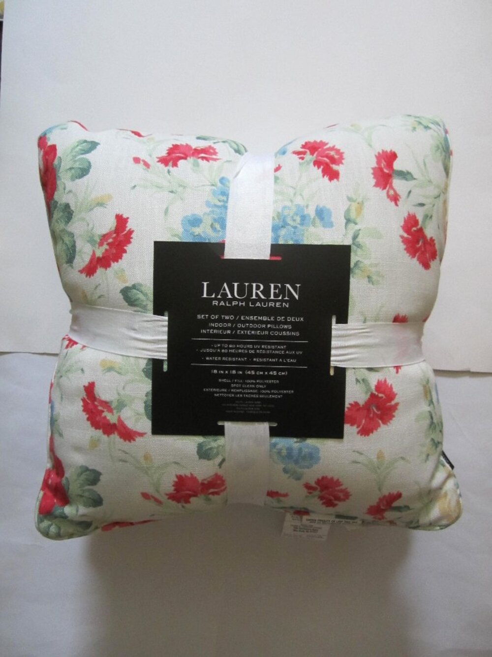 Lauren Ralph Lauren Floral Flowers Set of 2 Indoor/Outdoor Pillow Cushion Home